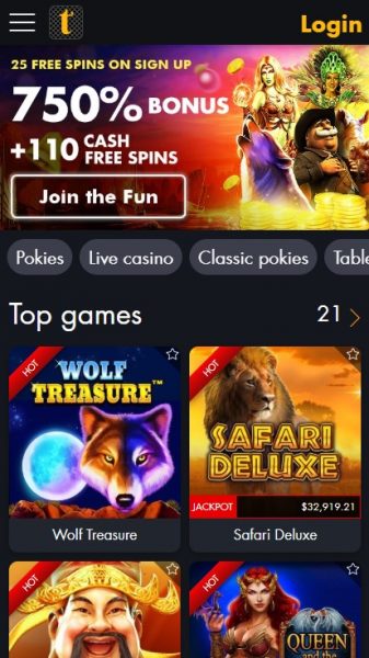 Tangiers Casino 45 Free Spins
